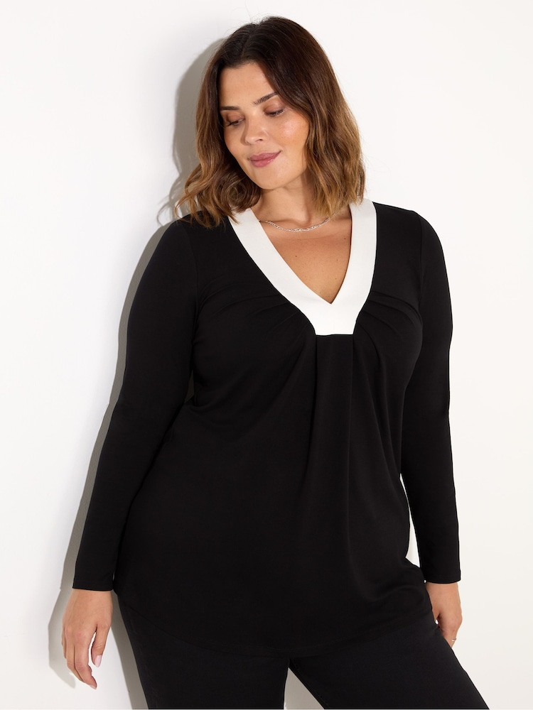 Live Unlimited V-Neck Jersey Top - Bild 2 von 4