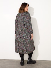 Live Unlimited Black Curve Snake Print Shift Dress - Image 4 of 4