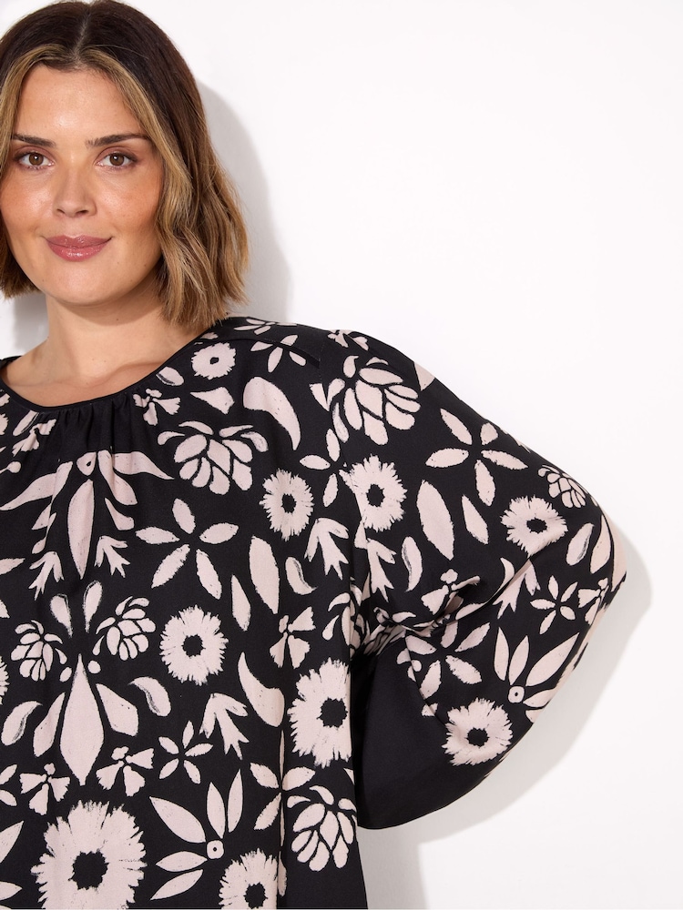 Live Unlimited – Bluse mit grafischem floralem Muster - Bild 5 von 5
