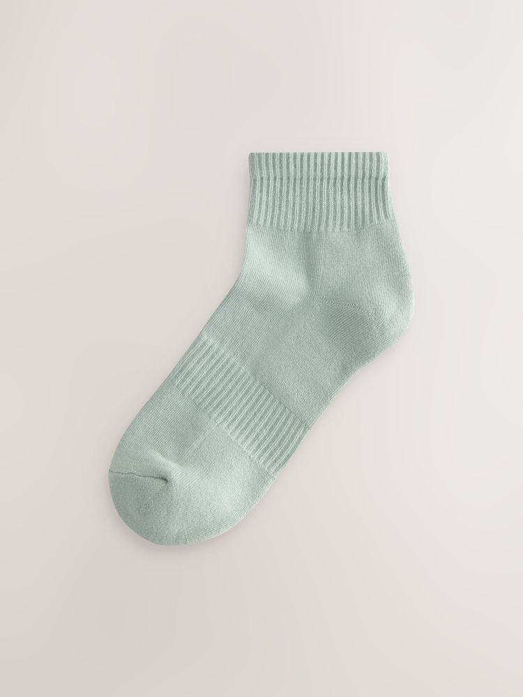 Blue/Grey 5 Pack Mid Trainer Socks - Image 2 of 8