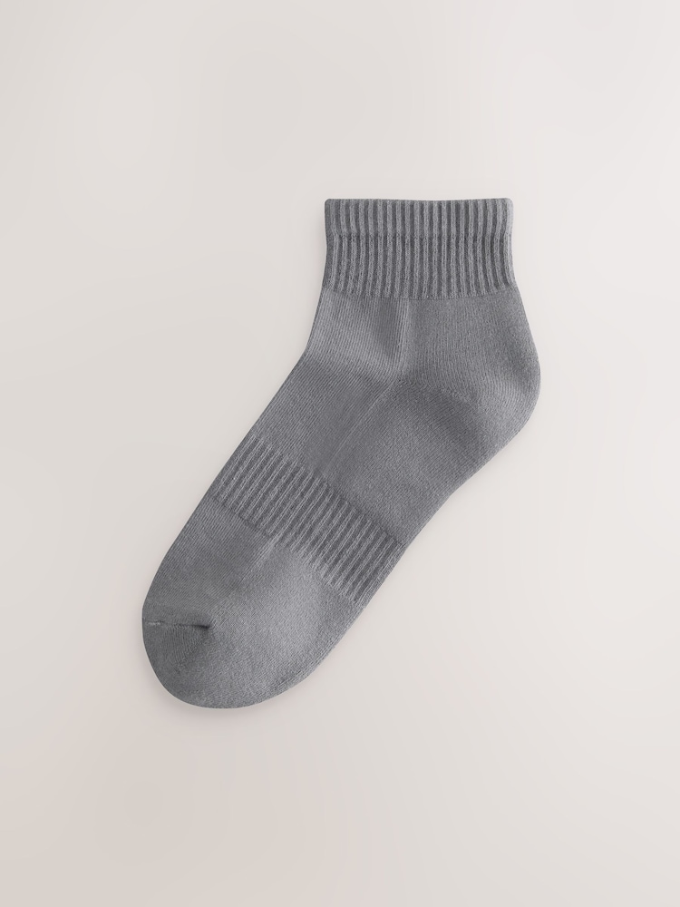 Blue/Grey 5 Pack Mid Trainer Socks - Image 3 of 8