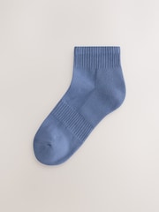 Blue/Grey 5 Pack Mid Trainer Socks - Image 5 of 8