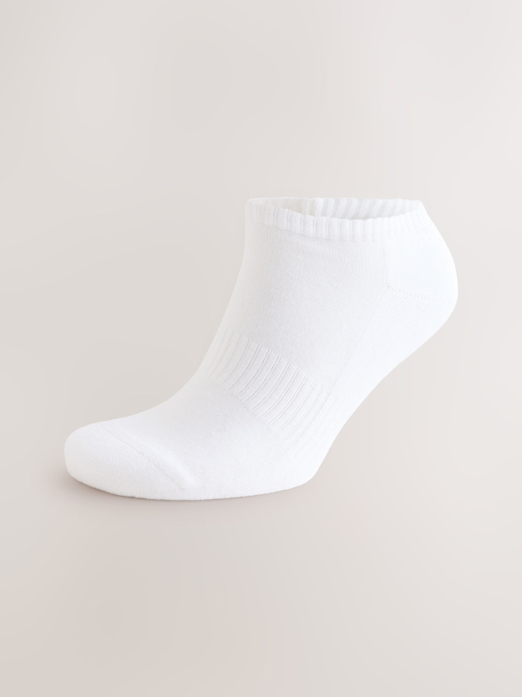 White Cushioned Sole Sports Trainer Socks 5 Pack - Image 2 of 8