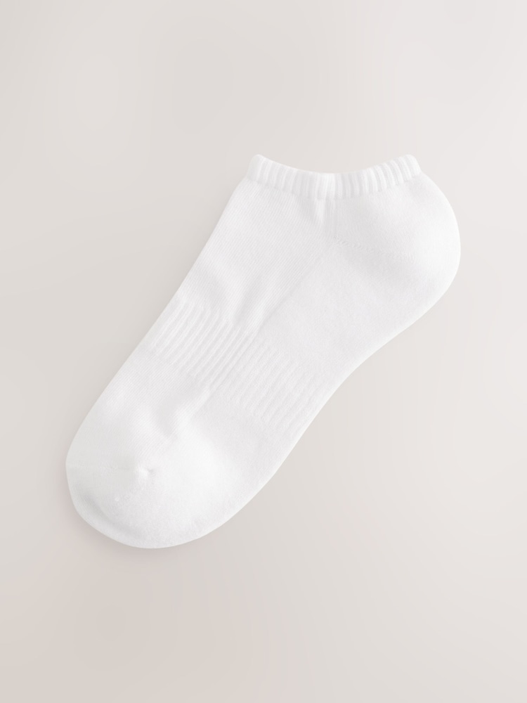White Cushioned Sole Sports Trainer Socks 5 Pack - Image 3 of 8
