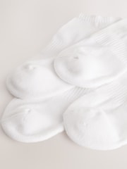 White Cushioned Sole Sports Trainer Socks 5 Pack - Image 7 of 8
