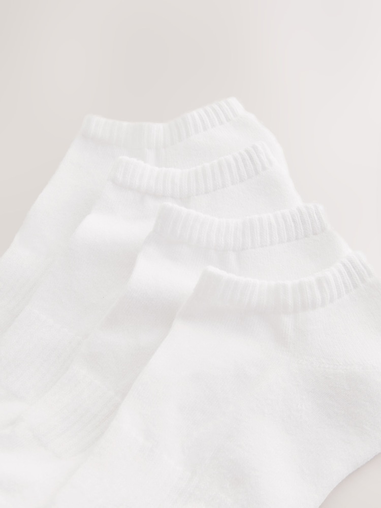 White Cushioned Sole Sports Trainer Socks 5 Pack - Image 8 of 8