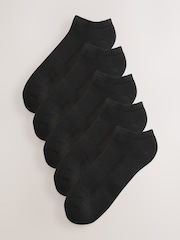 Black Cushioned Sole Sports Trainer Socks 5 Pack - Image 2 of 9