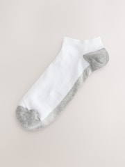 White/Coloured Footbed Trainer Socks 5 Pack - Image 2 of 8