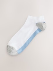 White/Coloured Footbed Trainer Socks 5 Pack - Image 5 of 8