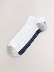 White/Coloured Footbed Trainer Socks 5 Pack - Image 6 of 8