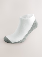Grey/White 5 Pack Cushioned Trainers Socks - Image 2 of 4
