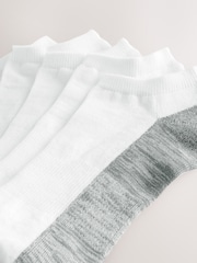 Grey/White 5 Pack Cushioned Trainers Socks - Image 3 of 4