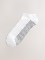White/Blue 5 Pack Cushioned Trainers Socks - Image 5 of 8