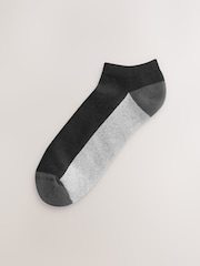 Black/Grey 5 Pack Cushioned Trainers Socks - Image 4 of 6