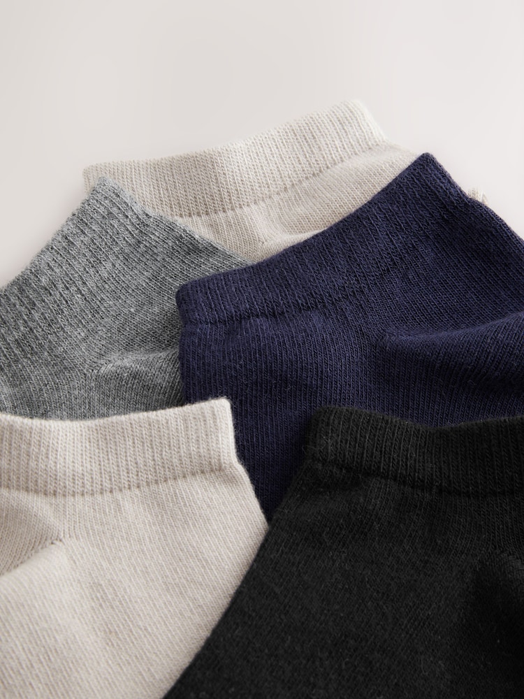 Neutral/Grey/Black Signature Modal Trainer Socks 5 Pack - Image 8 of 8