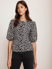 Mint Velvet, Top mit Puffärmeln und Schleifenprint - Bild 3 von 7