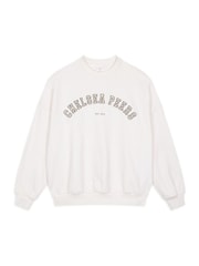 Chelsea Peers White Cotton Embroidered Logo Sweatshirt - Image 1 of 3