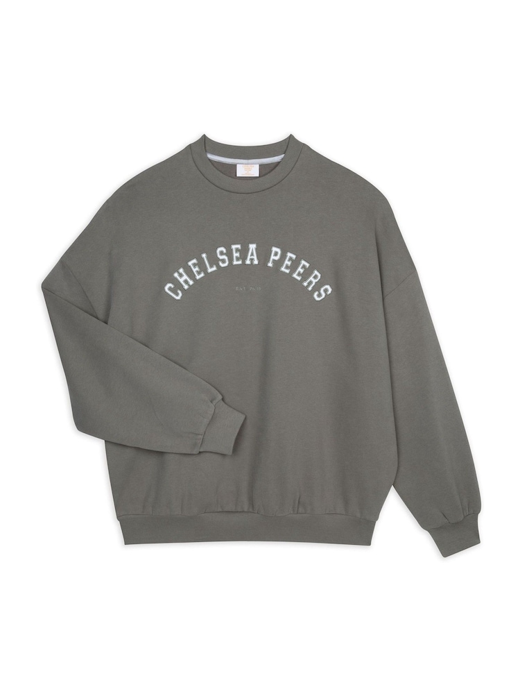 Chelsea Peers Green Cotton Embroidered Logo Sweatshirt - Image 2 of 3