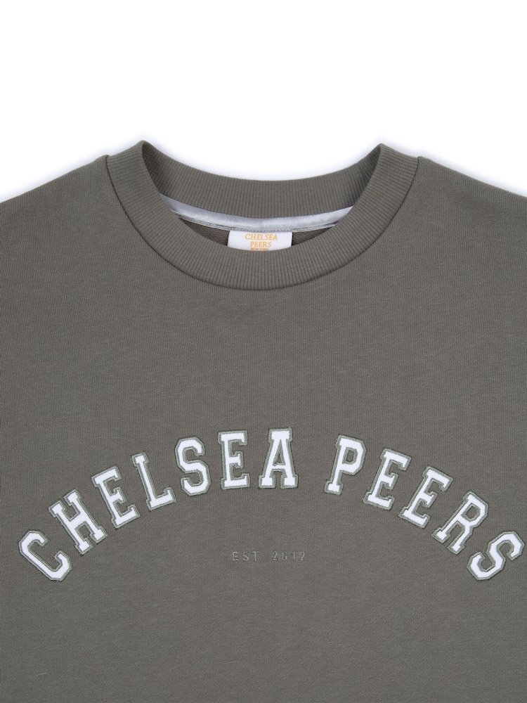 Chelsea Peers Green Cotton Embroidered Logo Sweatshirt - Image 3 of 3