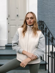 Chelsea Peers White Borg Fleece Reversible Gilet - Image 5 of 5