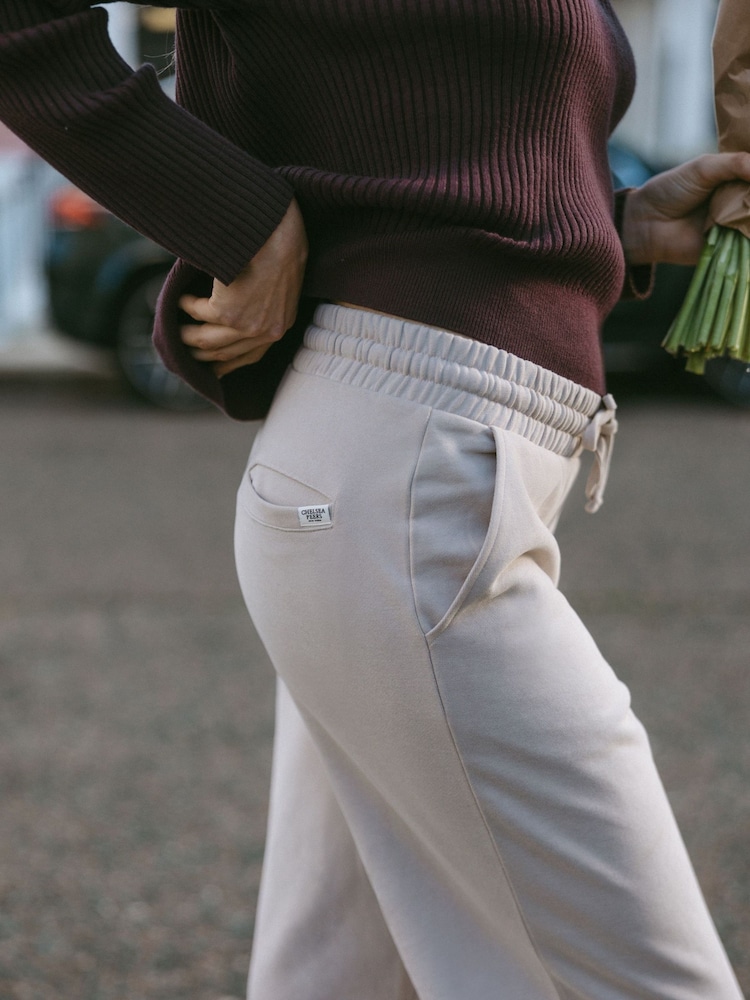 Chelsea Peers Nude 100% Cotton Joggers - Image 3 of 5