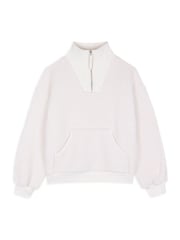 Blanco - Chelsea Peers Borg Quarter Zip Funnel Sweatshirt - Imagen 1 de 3