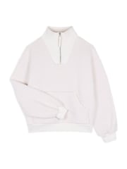 Blanco - Chelsea Peers Borg Quarter Zip Funnel Sweatshirt - Imagen 2 de 3