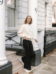 Chelsea Peers White Cotton Printed Logo Sweatshirt - Image 4 of 5