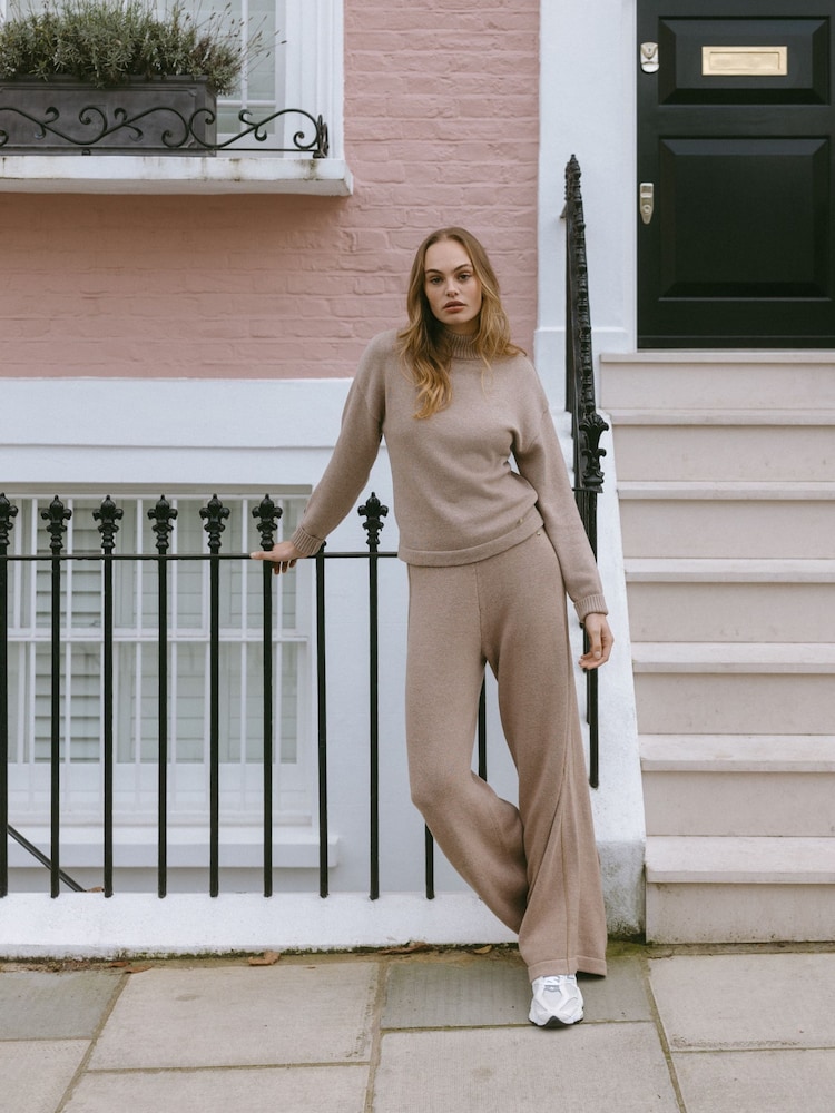 Chelsea Peers Cashmere Blend Knitted Alto Neck Sweatshirt - Imagen 1 de 4