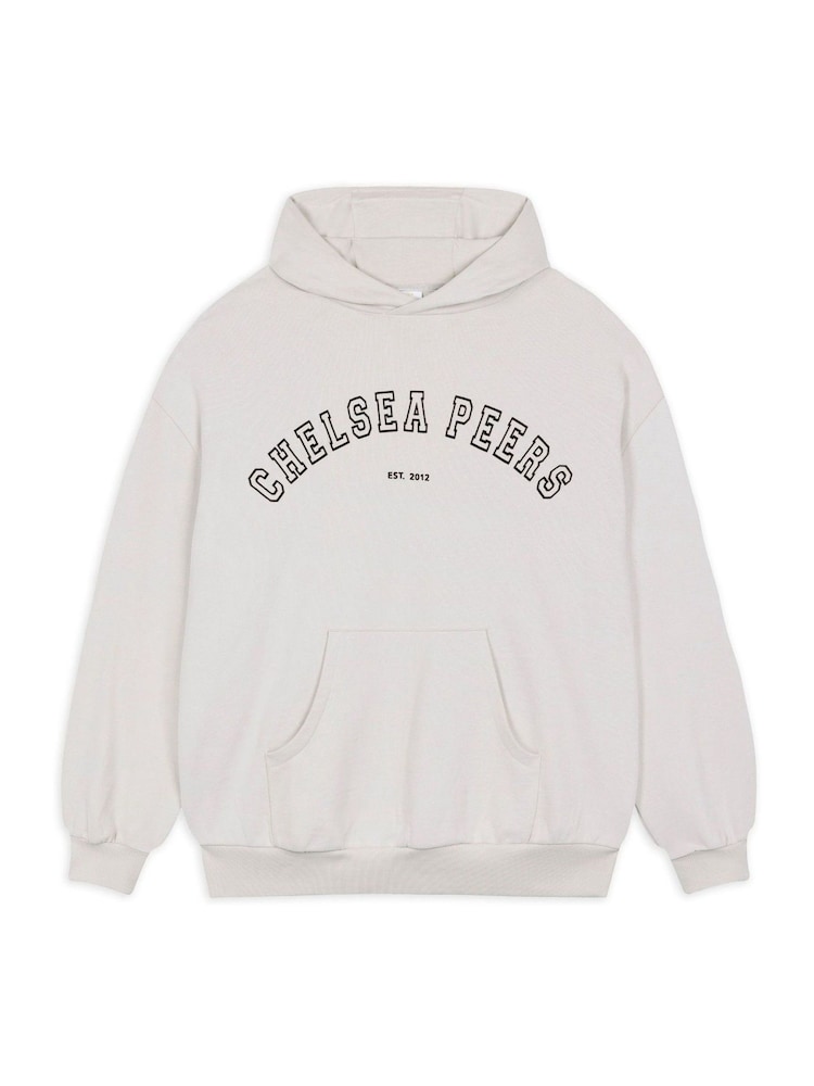 Chelsea Peers Nude Cotton Embroidered Logo Hoodie - Image 5 of 5