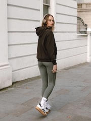Chelsea Peers Brown Cotton Embroidered Logo Hoodie - Image 3 of 5