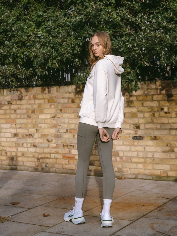 Chelsea Peers White Cotton Embroidered Logo Hoodie - Image 3 of 5