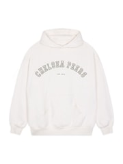 Chelsea Peers White Cotton Embroidered Logo Hoodie - Image 5 of 5