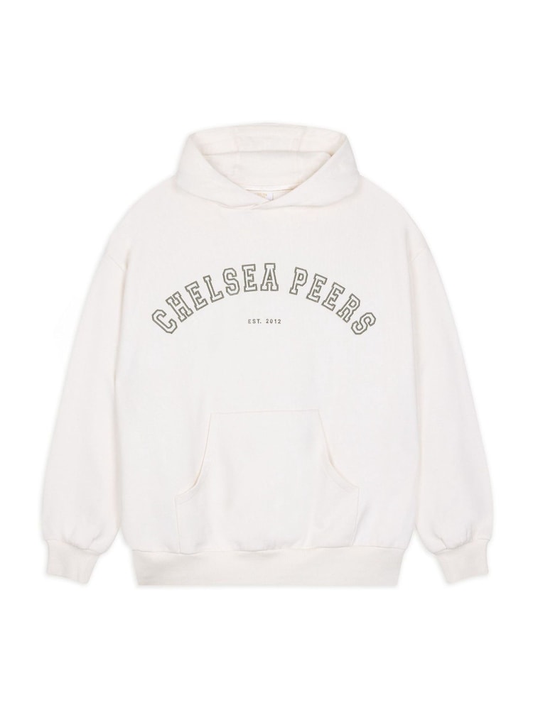 Chelsea Peers White Cotton Embroidered Logo Hoodie - Image 5 of 5