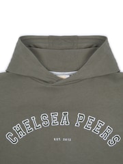 Chelsea Peers Green Cotton Embroidered Logo Hoodie - Image 2 of 3