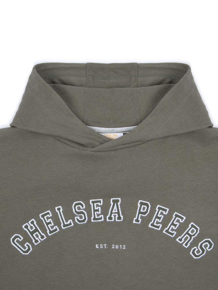 Verde - Chelsea Peers Cotton Embroidered Logo Hoodie - Imagen 2 de 3 Verde - Chelsea Peers Cotton Embroidered Logo Hoodie - Imagen 2 de 3