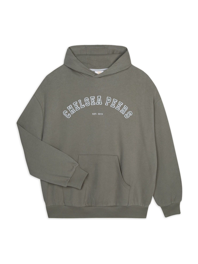 Chelsea Peers Green Cotton Embroidered Logo Hoodie - Image 3 of 3