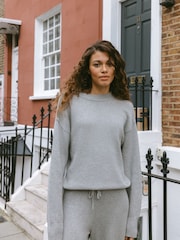 Chelsea Peers Grey Cashmere Blend Knitted Sweatshirt - Image 1 of 5