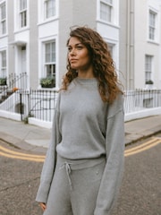 Chelsea Peers Grey Cashmere Blend Knitted Sweatshirt - Image 5 of 5