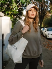 Chelsea Peers Green Cotton Embroidered Back Logo Sweatshirt - Image 3 of 4
