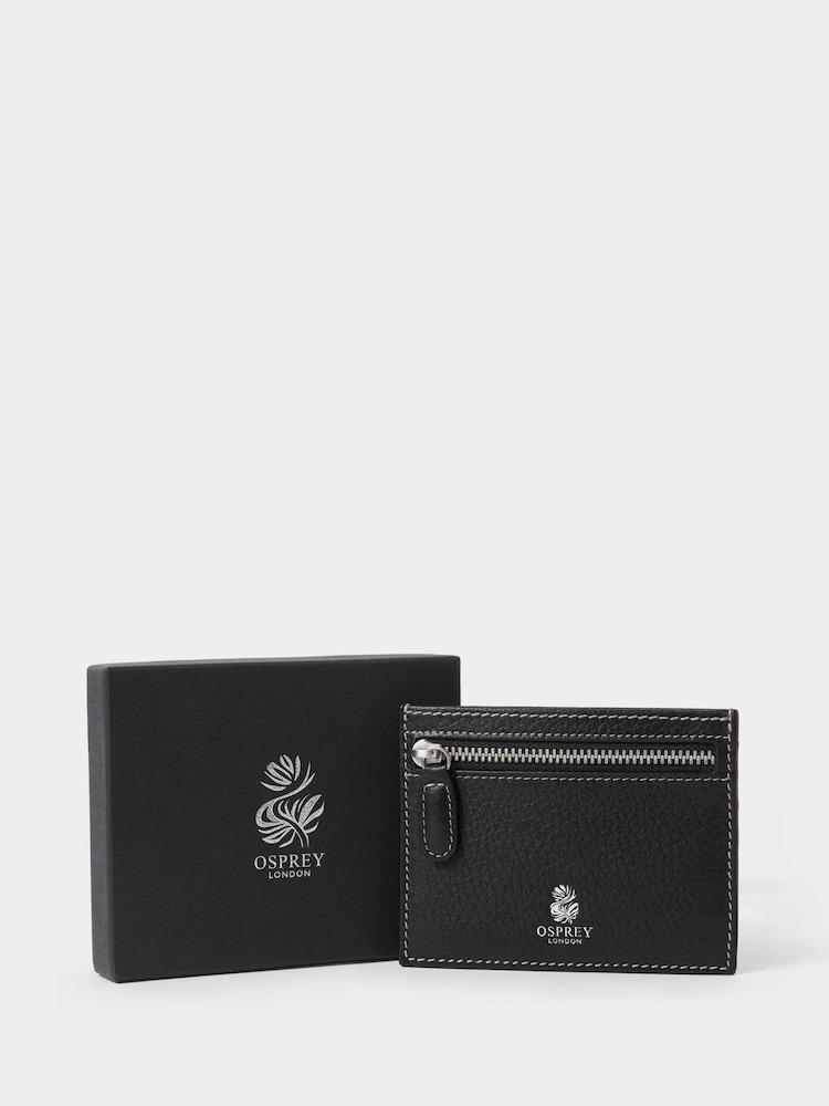 Osprey London The Micro Leather Porta-cartões preto - Imagem 1 de 4