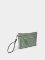 OSPREY LONDON Green The Ruby Leather Cross-Body Clutch Bag - Image 2 of 5