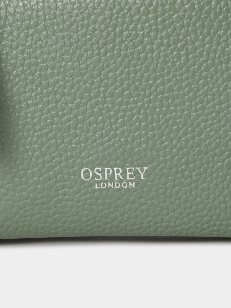 OSPREY LONDON Green The Ruby Leather Cross-Body Clutch Bag - Image 5 of 5