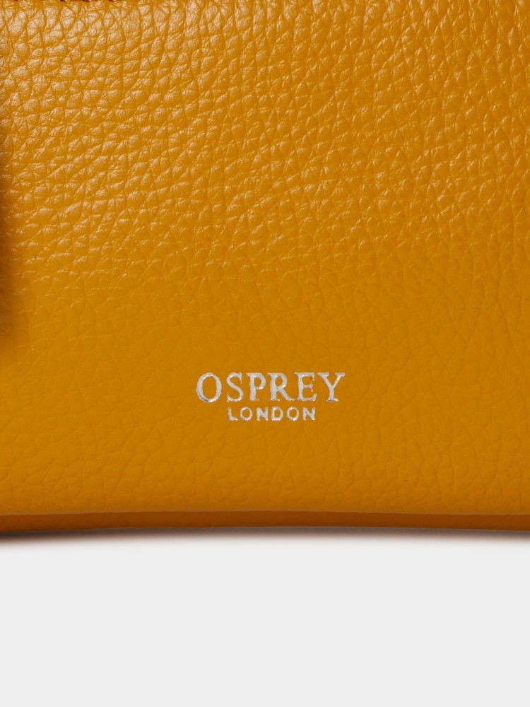 OSPREY LONDON Yellow The Ruby Leather Cross-Body Clutch Bag - Image 5 of 5