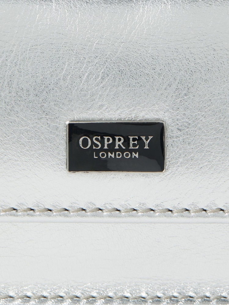 OSPREY LONDON Silver The Elfin Leather Card Holder - Image 4 of 4