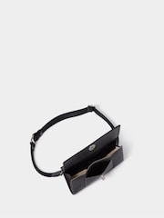 OSPREY LONDON The Micro Leather Cross-Body Black Bag - Image 4 of 5