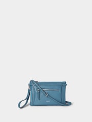 OSPREY LONDON Blue The Ruby Leather Cross-Body Clutch Bag - Image 1 of 5