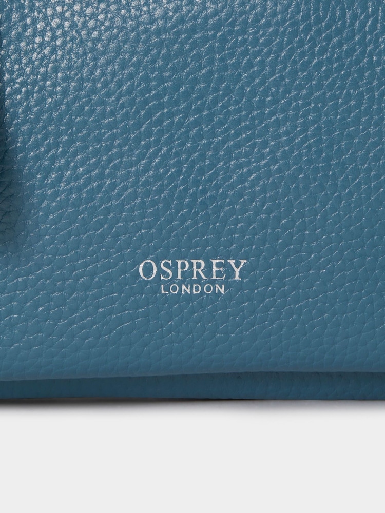 OSPREY LONDON Blue The Ruby Leather Cross-Body Clutch Bag - Image 5 of 5