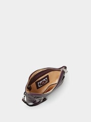 OSPREY LONDON Purple The Ruby Leather Cross-Body Clutch Bag - Imagem 3 de 5