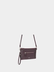 OSPREY LONDON Purple The Ruby Leather Cross-Body Clutch Bag - Imagem 4 de 5
